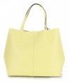 GEANȚĂ DIN PIELE shopper bag Vittoria Gotti verde de limetă V8