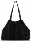 GEANȚĂ DIN PIELE shopper bag Vittoria Gotti negru V3076