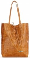 GEANȚĂ DIN PIELE shopper bag Vittoria Gotti roșcat V299COCO