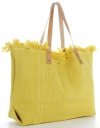 GEANȚĂ DIN PIELE shopper bag Vittoria Gotti galben V5902