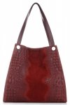 GEANȚĂ DIN PIELE shopper bag Vera Pelle roșu 10477