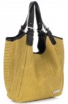 GEANȚĂ DIN PIELE shopper bag Vittoria Gotti galben V80050