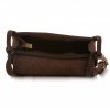GEANȚĂ DIN PIELE tip poștaș Genuine Leather ciocolatiu 0003