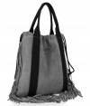 GEANȚĂ DIN PIELE shopper bag Vittoria Gotti gri B7