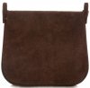 GEANȚĂ DIN PIELE tip poștaș Genuine Leather ciocolatiu 0003