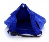 GEANȚĂ DIN PIELE shopper bag Genuine Leather albastru 8023