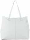 GEANȚĂ DIN PIELE shopper bag Vittoria Gotti alb V5705