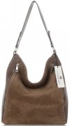 GEANȚĂ DIN PIELE shopper bag Vittoria Gotti maro pământiu V3368