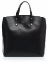 GEANȚĂ DIN PIELE shopper bag Genuine Leather negru 806576