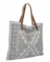 Geantă Shopper Italiană cu Mode La Modă 5887 Gri Deschis