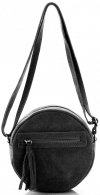GEANȚĂ DIN PIELE tip poștaș Vittoria Gotti negru V5209C