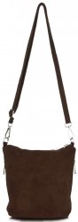 GEANȚĂ DIN PIELE tip poștaș Genuine Leather ciocolatiu 85A