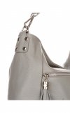 GEANȚĂ DIN PIELE shopper bag Genuine Leather gri 1326