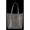 GEANȚĂ DIN PIELE shopper bag Vittoria Gotti gri VG803