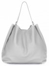 GEANȚĂ DIN PIELE shopper bag Vittoria Gotti gri deschis V230
