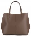 GEANȚĂ DIN PIELE shopper bag Vittoria Gotti maro pământiu V8