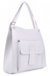 GEANȚĂ DIN PIELE shopper bag Vittoria Gotti gri deschis 8286