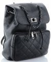 GEANȚĂ DIN PIELE rucsac Genuine Leather negru 5627