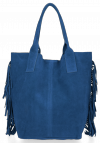 GEANȚĂ DIN PIELE shopper bag Vittoria Gotti denim B16