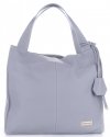 GEANȚĂ DIN PIELE shopper bag Vittoria Gotti gri deschis V2