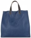 GEANȚĂ DIN PIELE universală Genuine Leather bleumarin 691756