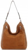 GEANȚĂ DIN PIELE shopper bag Vittoria Gotti roșcat V3368