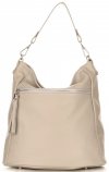 GEANȚĂ DIN PIELE shopper bag Genuine Leather bej închis 1326