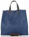 GEANȚĂ DIN PIELE universală Genuine Leather bleumarin 691756