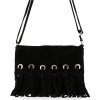 GEANȚĂ DIN PIELE tip poștaș Vittoria Gotti negru V5859C