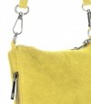 GEANȚĂ DIN PIELE tip poștaș Genuine Leather galben 85A