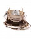 GEANȚĂ DIN PIELE shopper bag Vittoria Gotti auriu V9