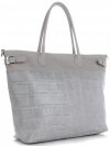 GEANȚĂ DIN PIELE shopper bag Vittoria Gotti gri deschis V691622