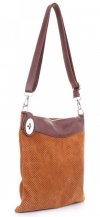 GEANȚĂ DIN PIELE tip poștaș Genuine Leather roșcat 14