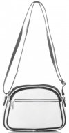 GEANȚĂ DIN PIELE tip poștaș Genuine Leather alb 5100