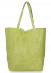 GEANȚĂ DIN PIELE shopper bag Vittoria Gotti verde de limetă V299COCO