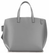 GEANȚĂ DIN PIELE shopper bag Vittoria Gotti gri V6D BIGsz