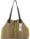 GEANȚĂ DIN PIELE shopper bag Vittoria Gotti verde V3076