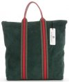 GEANȚĂ DIN PIELE shopper bag Vittoria Gotti verde de sticlă V689746