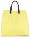 GEANȚĂ DIN PIELE universală Genuine Leather verde de limetă 691756
