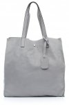 GEANȚĂ DIN PIELE shopper bag Vera Pelle gri 205454