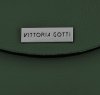 GEANȚĂ DIN PIELE tip poștaș Vittoria Gotti verde de sticlă V695351
