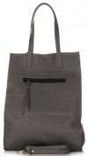 GEANȚĂ DIN PIELE shopper bag Vittoria Gotti grafit V8622
