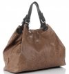 GEANȚĂ DIN PIELE shopper bag Genuine Leather maro pământiu 898G