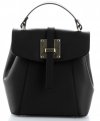 GEANȚĂ DIN PIELE rucsac Vittoria Gotti negru V3199