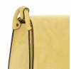 GEANȚĂ DIN PIELE tip poștaș Genuine Leather galben 0003