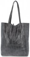 GEANȚĂ DIN PIELE shopper bag Vittoria Gotti gri V299COCO