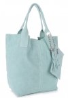 GEANȚĂ DIN PIELE shopper bag Genuine Leather mentă 801