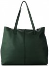 GEANȚĂ DIN PIELE shopper bag Vittoria Gotti verde de sticlă V5705