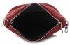 GEANȚĂ DIN PIELE tip poștaș Genuine Leather vișiniu 85A