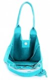 GEANȚĂ DIN PIELE shopper bag Genuine Leather turcoaz 801